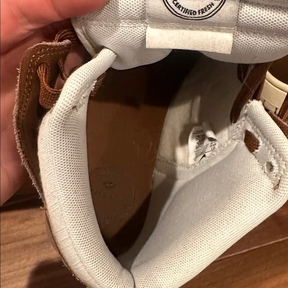 NIKE DUNK HI brown leather white canvas - Picture 4 of 5